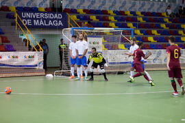 Partido Portugal contra Georgia. 14º Campeonato del Mundo Universitario de Fútbol Sala 2014 (FUTSAL). Antequera. Julio de 2014