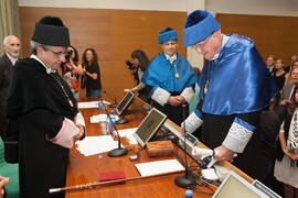 Investidura como Doctor "Honoris Causa" de Hans-Dieter Wienberg por la Facultad de Ciencias de la Universidad de Málaga. Rectorado. Mayo de 2016