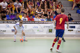 Partido Israel contra España. 14º Campeonato del Mundo Universitario de Fútbol Sala 2014 (FUTSAL). Antequera. Julio de 2014