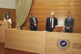Toma de posesión de Enrique Nava Baro como nuevo Vicerrector Adjunto de Proyectos Estratégicos de la Universidad de Málaga. Edificio del Rectorado. Abril de 2024