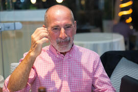 Pedro Soler Torres. Cena Homenaje a profesores y PAS jubilados de la Facultad de Económicas. Restaurante El Palmeral. Septiembre de 2015