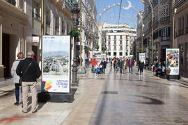 Exposición "La Universidad de Málaga del Siglo XXI". Calle Larios. Enero de 2017