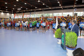 Intervención de Juan Antonio García Galindo. Ceremonia de apertura del Campeonato del Mundo Universitario de Balonmano. Antequera. Junio de 2016
