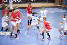 Partido Rusia - Polonia. Categoría femenina. Campeonato del Mundo Universitario de Balonmano. Antequera. Julio de 2016