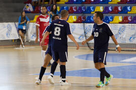 Partido clasificatorio entre Club Deportivo UMA Antequera y Universidad de Géneve de Suiza. IX Campeonato de Europa Universitario de Fútbol Sala. Antequera. Julio de 2013