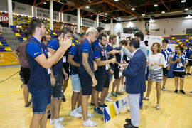 Entrega de medallas. Ceremonia de clausura del Campeonato Europeo Universitario de Balonmano. Antequera. Julio de 2017