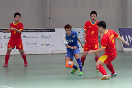 Partido China contra Tailandia. 14º Campeonato del Mundo Universitario de Fútbol Sala 2014 (FUTSAL). Antequera. Julio de 2014