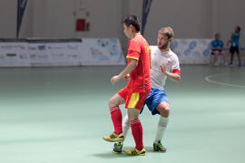 Partido Georgia contra China. 14º Campeonato del Mundo Universitario de Fútbol Sala 2014 (FUTSAL). Antequera. Julio de 2014