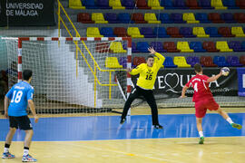 Partido Universidad del Miño - Universidad de Split. Categoría masculina. Campeonato Europeo Universitario de Balonmano. Antequera. Julio de 2017