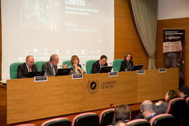 Intervención de Francisco de la Torre. Inauguración de la reunión de la Conferencia de Decanos de Economía y Empresa. Edificio del Rectorado. Noviembre de 2014
