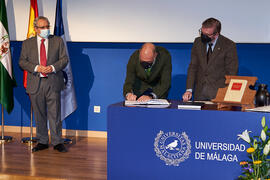 Toma de posesión de Francisco José Alcaraz Quiles como nuevo profesor titular del Área de Economía Financiera y Contabilidad de la Universidad de Málaga. Paraninfo. Diciembre de 2021