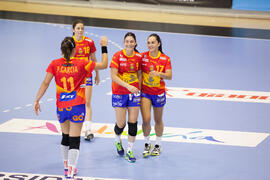 Partido Rumanía - España. Categoría femenina. Campeonato del Mundo Universitario de Balonmano. Antequera. Julio de 2016