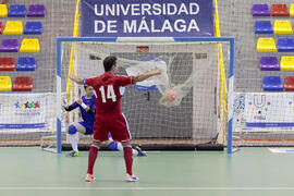 Partido Irán contra Bielorrusia. 14º Campeonato del Mundo Universitario de Fútbol Sala 2014 (FUTSAL). Antequera. Julio de 2014