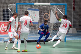 Partido Omán contra Bielorrusia. 14º Campeonato del Mundo Universitario de Fútbol Sala 2014 (FUTSAL). Antequera. Julio de 2014