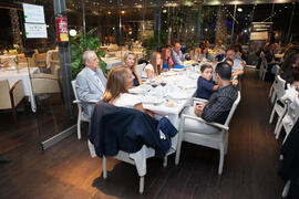 Cena Homenaje a profesores y PAS jubilados de la Facultad de Económicas. Restaurante El Palmeral. Septiembre de 2015