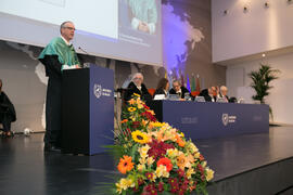 Lección Inaugural por parte de Francisco Ruiz de la Rúa. Apertura del Curso Académico 2018/2019 de la Universidad de Málaga. Complejo de Estudios Sociales y de Comercio. Septiembre de 2018