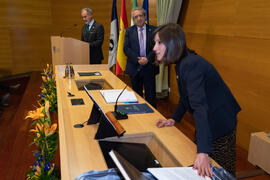Toma de Posesión de Ana María Luque Gil como Vicerrectora de Organización Institucional de la Universidad de Málaga. Edificio del Rectorado.  Febrero de 2020