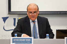 Antonio Bensabat. Presentación del XVIII Centenario de la Universidad de Salamanca en el X Pleno del Consejo Universitario Iberoamericano (CUIB). Rectorado. Marzo de 2012