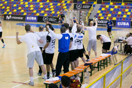 Partido Universidad de Frankfurt - Universidad Duisburg-Essen. Categoría masculina. Campeonato Europeo Universitario de Balonmano. Antequera. Julio de 2017