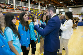 Entrega de medallas. Ceremonia de clausura del Campeonato Europeo Universitario de Balonmano. Antequera. Julio de 2017