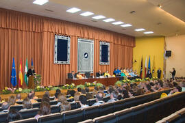 Toma de posesión de nuevos decanos, directores de centro y defensores de la Comunidad Universitaria. Paraninfo. Febrero de 2008
