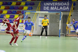 Partido Brasil contra Bielorrusia. 14º Campeonato del Mundo Universitario de Fútbol Sala 2014 (FUTSAL). Antequera. Julio de 2014