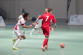 Partido Omán contra Bielorrusia. 14º Campeonato del Mundo Universitario de Fútbol Sala 2014 (FUTSAL). Antequera. Julio de 2014