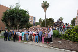 Foto de grupo. Facultad de Ciencias Económicas y Empresariales. Campus de El Ejido. Mayo de 2015