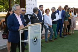 José Ángel Narváez. Inauguración de la primera "Isla y Senda Verde" de la Universidad de Málaga. Facultad de Ciencias de la Comunicación y Turismo. Octubre de 2019