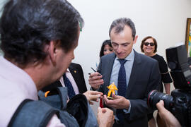 Visita del ministro de Ciencia, Innovación y Universidades, Pedro Duque. Edificio del Rectorado. Junio de 2018
