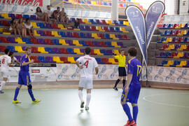 Partido Ucrania contra Irán. 14º Campeonato del Mundo Universitario de Fútbol Sala 2014 (FUTSAL). Antequera. Julio de 2014