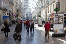 Exposición "La Universidad de Málaga del Siglo XXI". Calle Larios. Enero de 2017