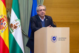 José Ángel Narváez en la Toma de Posesión de los nuevos catedráticos de la Universidad de Málaga. Edificio del Rectorado. Febrero de 2018