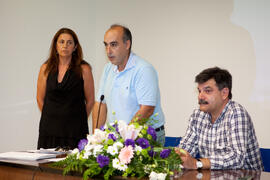 Intervención de Salvador Peláez. Graduación en el CIE de la Universidad de Málaga. Centro Internacional de Español. Agosto de 2014