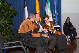 Francisco de la Torre, Manuel Castillo y Joaquín Luque. Acto Conmemorativo de los 40 años de la Universidad de Málaga. Escuela Técnica Superior de Ingeniería Informática. Diciembre de 2012
