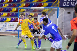 Partido Ucrania contra Brasil. 14º Campeonato del Mundo Universitario de Fútbol Sala 2014 (FUTSAL). Antequera. Julio de 2014