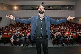Conferencia "Dialogando" con Manu Sánchez. Complejo de Estudios Sociales y Comercio. Enero de 2018