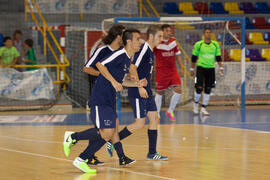 Partido clasificatorio entre Club Deportivo UMA Antequera y Universidad de Géneve de Suiza. IX Campeonato de Europa Universitario de Fútbol Sala. Antequera. Julio de 2013