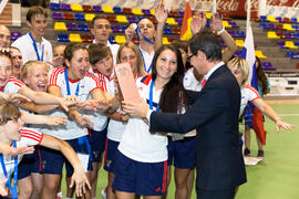 Medalla de bronce para Rusia. Acto de clausura y entrega de medallas. 14º Campeonato del Mundo Universitario de Fútbol Sala 2014 (FUTSAL). Antequera. Julio de 2014