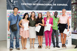Graduación de los alumnos del CIE de la Universidad de Málaga. Centro Internacional de Español. Septiembre de 2014