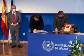 Toma de posesión de Manuel Francisco Jiménez Navarro como nuevo catedrático del Área de Medicina de la Universidad de Málaga. Paraninfo. Diciembre de 2021
