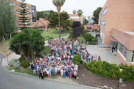 Foto de grupo. Facultad de Ciencias Económicas y Empresariales. Campus de El Ejido. Mayo de 2015