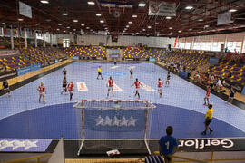 Partido Uruguay - Polonia. Categoría femenina. Campeonato del Mundo Universitario de Balonmano. Antequera. Junio de 2016
