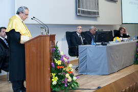 José Ángel Narváez en la Apertura del Curso Académico 2015/2016 de la Universidad de Málaga. Paraninfo. Septiembre de 2015