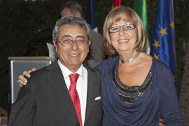 Cena de gala con motivo al homenaje para los jubilados y personal que cumple 25 años de servicio en la Universidad de Málaga. Jardín Botánico. Junio de 2010