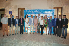 Foto de grupo previa a la cena de gala con motivo del Campeonato del Mundo Universitario de Balonmano. Antequera. Junio de 2016