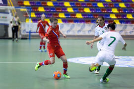 Partido Portugal contra Rusia. 14º Campeonato del Mundo Universitario de Fútbol Sala 2014 (FUTSAL). Antequera. Julio de 2014