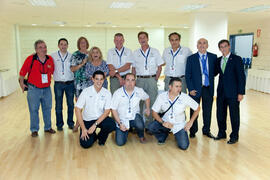 Foto de grupo tras la ceremonia de apertura del IX Campeonato de Europa Universitario de Fútbol Sala. Antequera. Julio de 2013