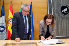 Toma de Posesión de María del Carmen Ruiz Delgado como nueva profesora titular del Departamento de Química Física de la Universidad de Málaga. Edificio del Rectorado. Febrero de 2018