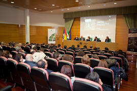 Intervención de Francisco de la Torre. Inauguración de la reunión de la Conferencia de Decanos de Economía y Empresa. Edificio del Rectorado. Noviembre de 2014